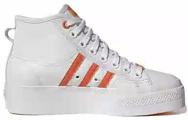adidas Nizza Platform Mid Vegan White Orange