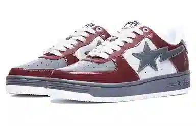 A BATHING APE STA Burgundy Grey