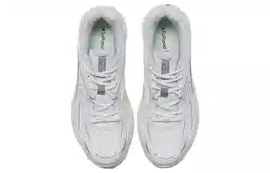 特步 休闲舒适 减震耐磨 低帮 跑步鞋 帆白