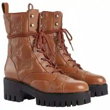 Gucci GG Short Boots Brown