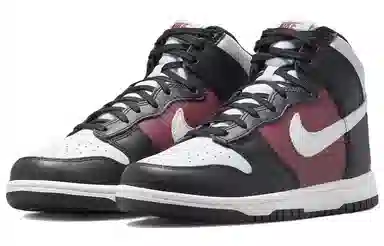 Nike Dunk High Black White Red