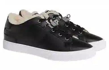 Hermes Low Top Leather Sneakers Black