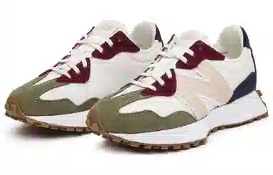 New Balance 327 White Green Red