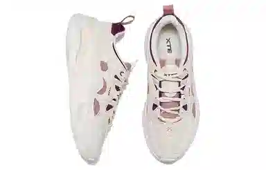 特步 耐磨透气 低帮 运动休闲鞋 女款 白紫