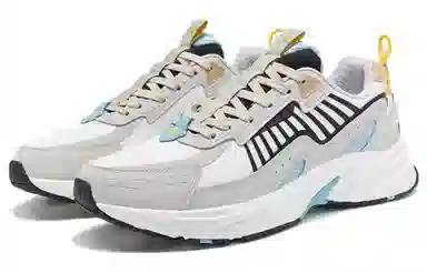 特步 柔软舒适 防滑耐磨透气 低帮 跑步鞋 男款 灰黑蓝