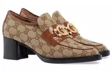 Gucci Interlocking GG Heels Brown
