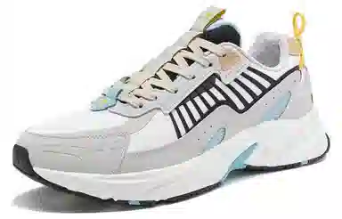 特步 柔软舒适 防滑耐磨透气 低帮 跑步鞋 男款 灰黑蓝