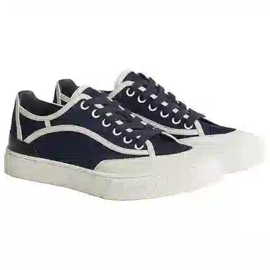 Hermes Get Suede Low Sneakers Blue White