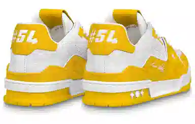 Louis Vuitton Trainer Low White Yellow