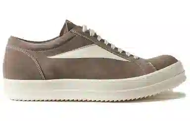 Rick Owens Low-Top Suede Sneakers Grey