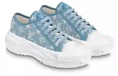 Louis Vuitton Squad Denim Low Blue