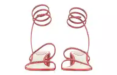 Rene Caovilla Red Crystal Sandals