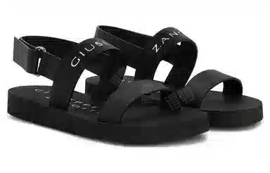 Giuseppe Zanotti GZ Leather Slides Black