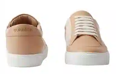Burberry Leather Check Low Sneakers