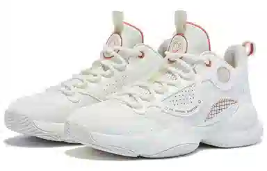 乔丹 防滑耐磨透气 中帮 篮球鞋 女款 象牙白