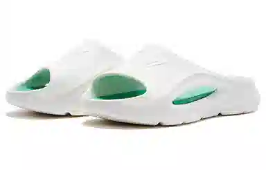 乔丹 毒牙 运动拖鞋 白绿色
