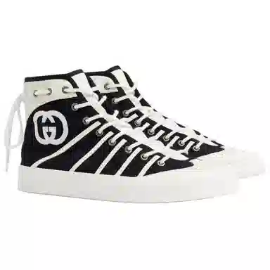 Gucci High-Top Sneakers Black White