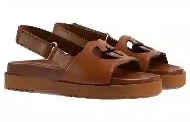 Gucci Interlocking Sandals Brown