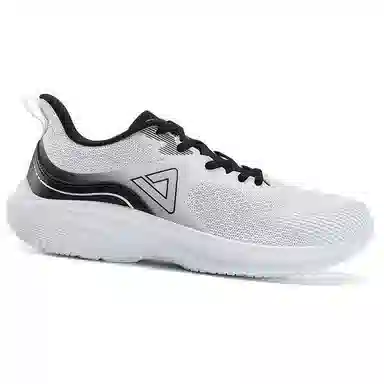 匹克 织物合成革 舒适 防滑耐磨透气 低帮 跑步鞋 男款 白黑