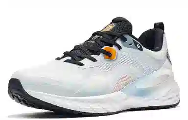 特步 耐磨透气防滑 低帮 跑步鞋 男款 白蓝