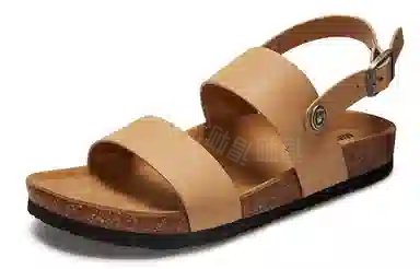 Minnetonka One Strap Sandal Beige