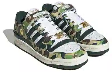 A BATHING APE x adidas Forum 84 Low Green