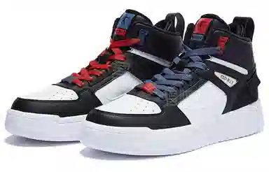 乔丹 加绒保暖 防滑耐磨 高帮 板鞋 男款 黑白