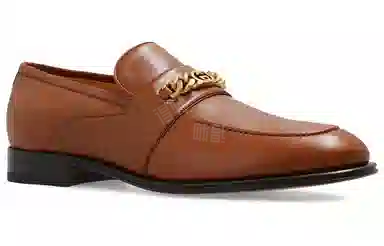 Gucci Brown Leather Slip-On