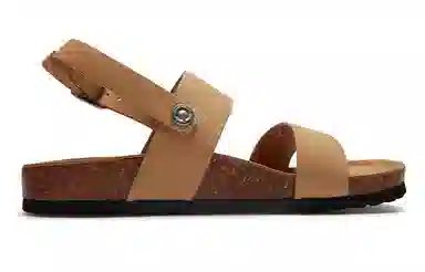 Minnetonka One Strap Sandal Beige