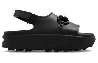 Gucci Rubber Horsebit Platform Sandals Black