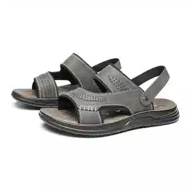 法派 超纤皮 潮流舒适百搭透气轻便 沙滩凉鞋 男款