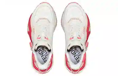 Fendi Flow Lace-Up Low Sneakers Pink White