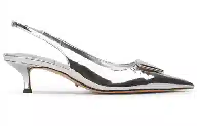 Tony Bianco PU Slingback 4.5cm Silver Shine