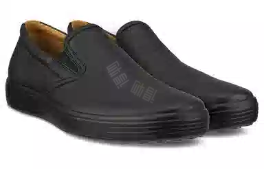 Ecco Casual Leather Shoes Black