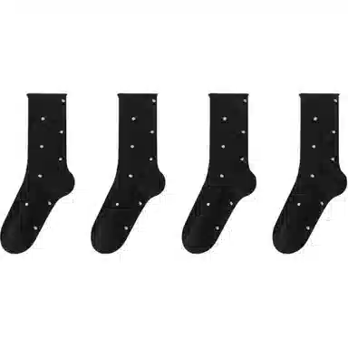 十三日季 网眼斑点夏季圆点甜美中筒袜 女款