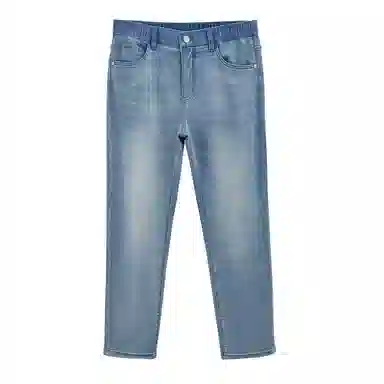 丹宁哲学 薄款无拘束弹中腰长裤牛仔裤 男款