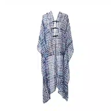 艾佳微 民族风复古休闲外搭大披风出行游玩舒适透气个性盘扣 披肩 女款