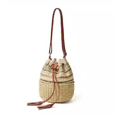 红蜻蜓 小众气质高颜值编织旅行百搭 织物 斜挎单肩包 常规 女款 多色