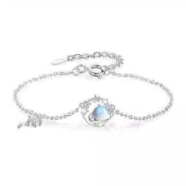 【S925银 梦幻星球】 七好美银  精致轻奢时尚 优雅浪漫小清新 简约小众高级感设计 日常通勤百搭 琉璃 手链 女款