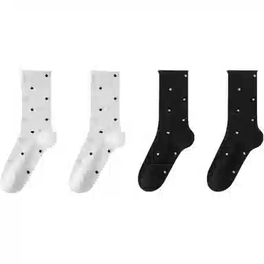 十三日季 网眼斑点夏季圆点甜美中筒袜 女款