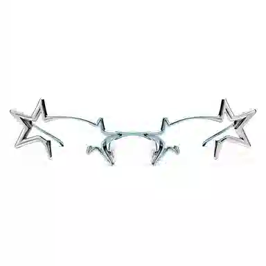 Gentle Monster Pocket Series Hollow Geometric Metal Optical Frame Silver Green