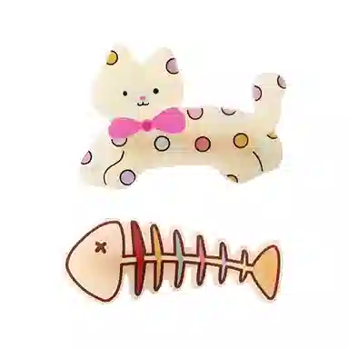 希铃 可爱动物乐园侧边 亚克力 发夹 女款