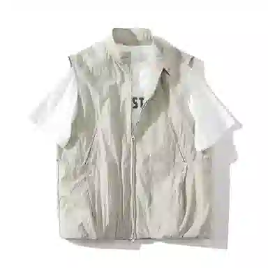 【dme】 日系纯色简约多口袋高级感潮牌户外无袖宽松休闲百搭上衣背心 男女同款