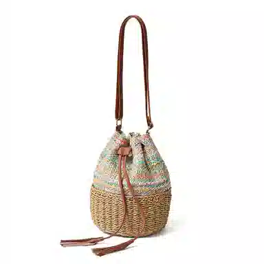 红蜻蜓 小众气质高颜值编织旅行百搭 织物 斜挎单肩包 常规 女款 多色