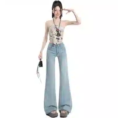 黛尔佳人 舒适百搭时尚潮流牛仔裤 女款