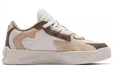 鸿星尔克 织物 电池熊猫 星耀 厚底 包裹性防滑减震耐磨 低帮 板鞋 男款 米灰