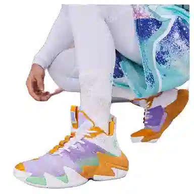 乔丹 减震回弹 防滑耐磨 中帮 篮球鞋 男款 黄色