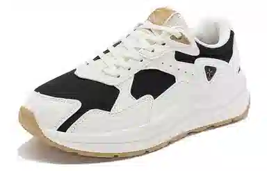 特步 合成革 革面 减震防滑耐磨 低帮 生活休闲鞋 男款 白黑