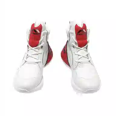 哥仑步 休闲百搭 防滑耐磨 高帮 生活休闲鞋 男款 白红