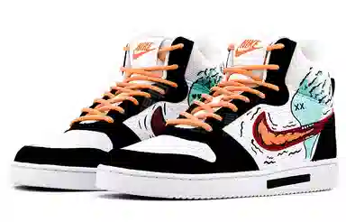 Nike Court Borough Mid Black White